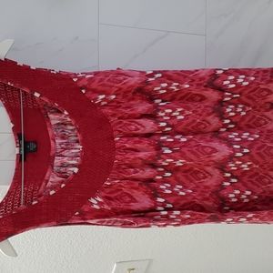 Size 1X Style & Co red & white tank top. 9$ obo
